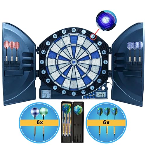 Best Sporting Dart Set Cambridge Xtra mit 12 Dartpfeilen & 24 Ersatzspitzen I Dartscheibe...