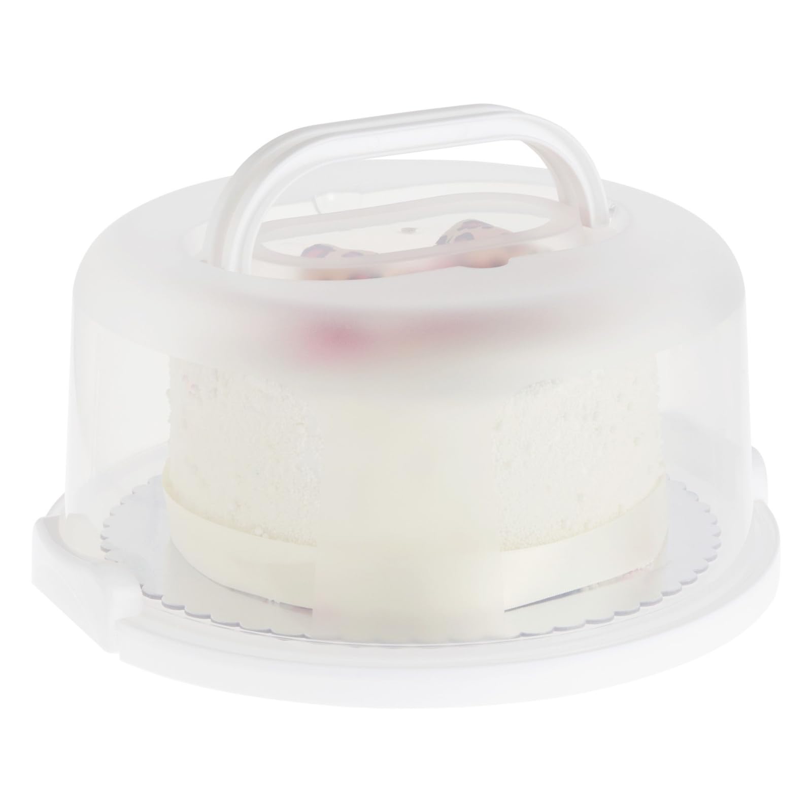 Round Cake Carrier with Lid - Transport Desserts -9