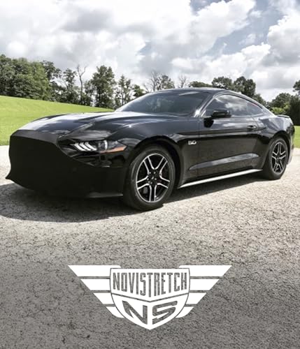 Image of NoviStretch Front Bumper Mask Bra for 2015-2026 Ford Mustang - Stretch-Fit Front End Cover, Paint Protection Nose Bra Easy On /Off Car Accessory (Front Mask Only)