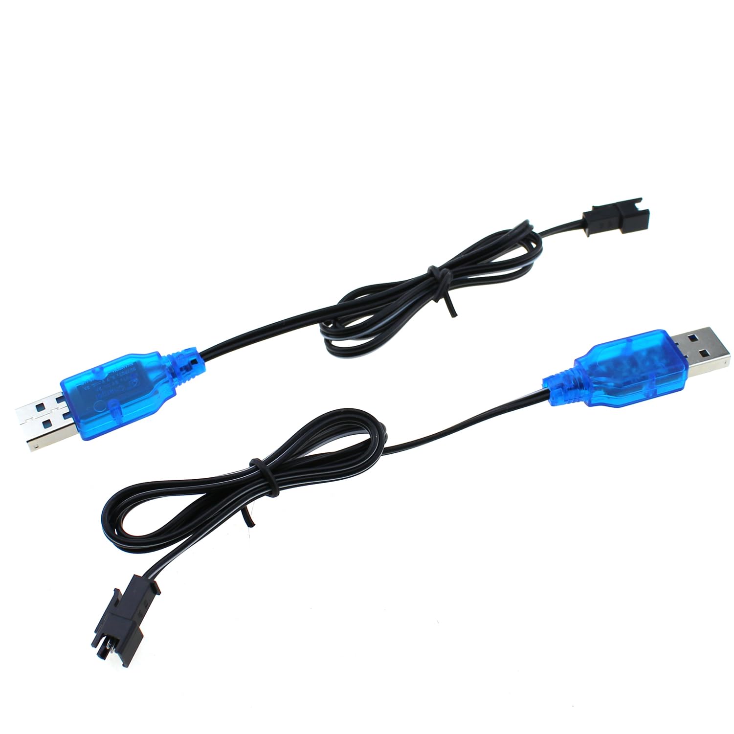 TAODAN 2PCS SM2P 3.7V Charger Cable 1S USB Battery Charger with SM-2P Connector for 3.7V RC Boat RC Truck Li-Po Battery
