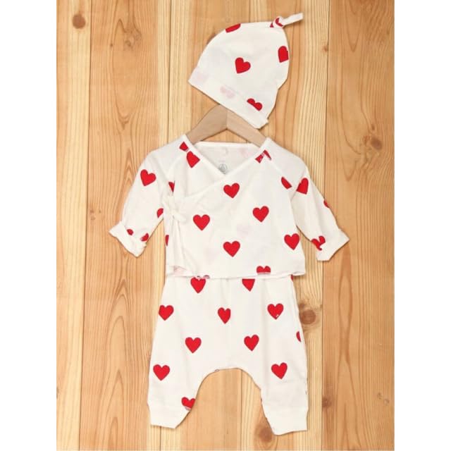 プチバトー　ハートプリント3点セット PETIT BATEAU｜プリント3点セット | Rakuten Fashion(楽天