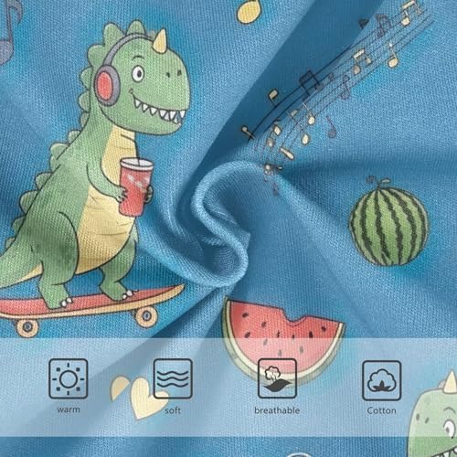 Cartoon Dinosaurs Music Blue Panties for Girl Toddler Underwear Floral Cotton Flower Kids Undies Briefs 2t3
