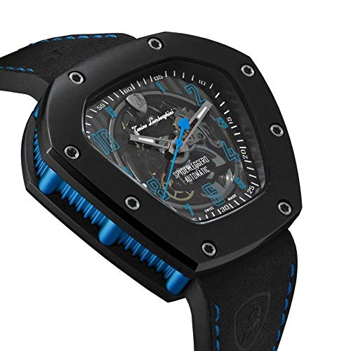 Tonino Lamborghini Automatic Spyderleggero Skeleton Watch Titanium Blue Tlf-T06-4 #TOP3