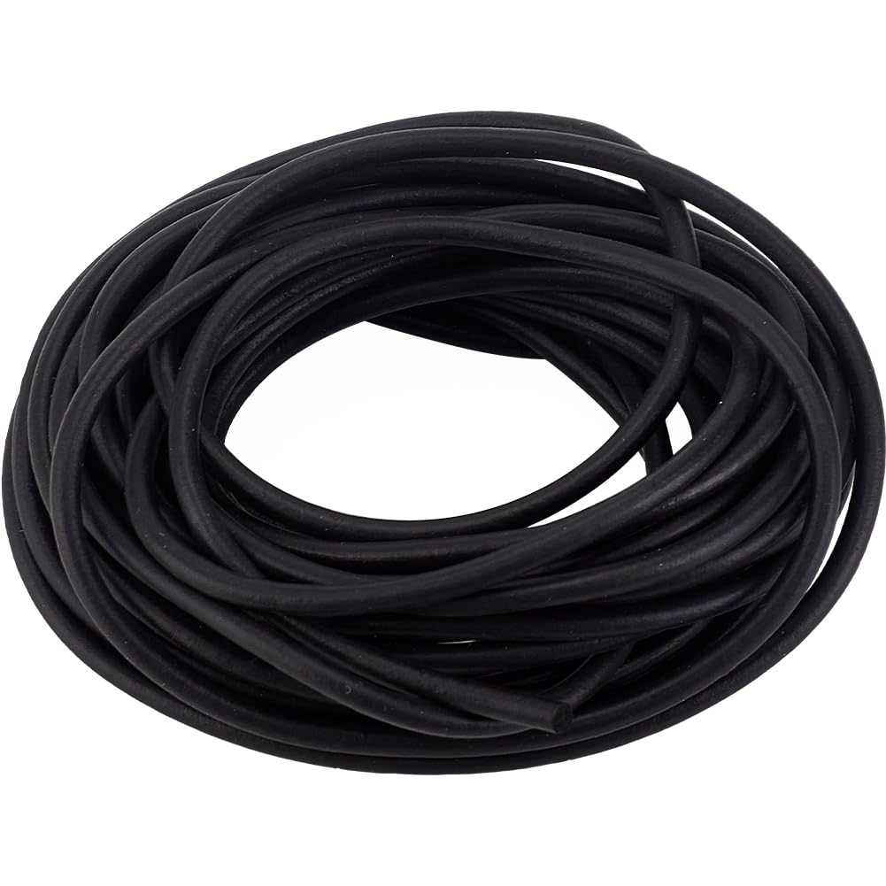 GORGECRAFT 5m x 3mm Backer Rod Rubber Caulk Saver Weather Stripping Door Seal Concrete Expansion Joint Filler Synthetic Rubber Rope Black Driveway Crack Filling for Gaps Door Wall