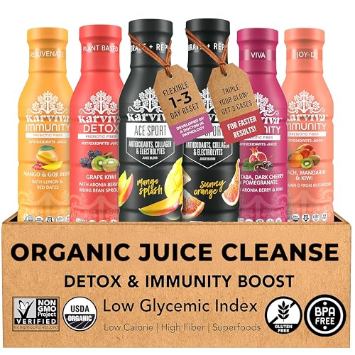 Karviva Organic Detox Juice Cleanse & Immunity Boost, Ancient Remedies