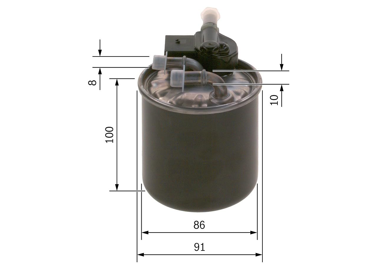Filtro Diesel per Auto Bosch N2837 - Separa le particelle e l'acqua dal carburante, protegge il sistema di iniezione | Compatibile con: MERCEDES-BENZ A-CLASS, B-CLASS Sports Tourer, CLA Coupe, CLA Shooting Brake, GLA-CLASS, SPRINTER 3,5-t Bus