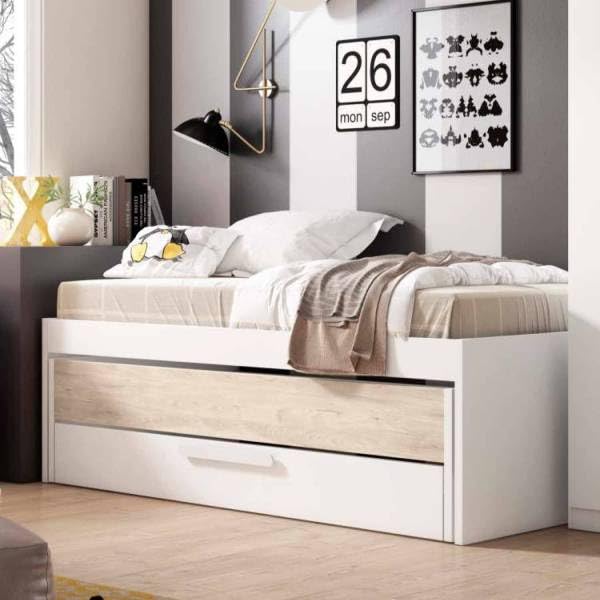 FABRIKIT Compacto Doble Cama Y Cajon Estelle De 212 Cm