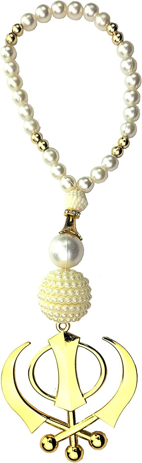 Stainless Steel Khanda (Single Golden) for Religious Decoration | CAR Dashboard OR Table TOP Accessory | FINE Punjabi Art and DÉCOR