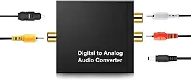Conversor De Aúdio Digital Para Analógico 24 bits Conversor Áudio Conector RCA