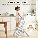 Amazinglife Baby High Chair 3 in 1, Convertible Growth High Chairs for Babies, Feeding Highchairs for Babies and Toddlers, Adjustable Ten Different Heights, Suitable for All Ages, Grey