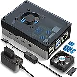 【Sichtbares Design】Durchsichtiges Acrylgehäuse, dadurch bekommt man einen klaren Überblick über den Arbeitsstatus. Nur für Raspberry Pi 4 Model B