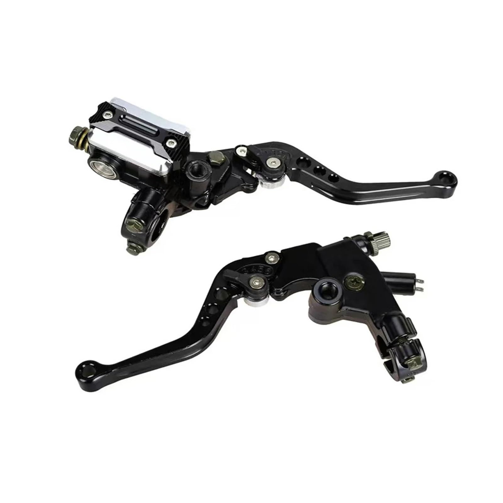 Rynzo Motorcycle Brake Lever 22mm Hydraulic Brake Clutch Master Cylinder Handles for ATV Electric Motorcycle(Black)