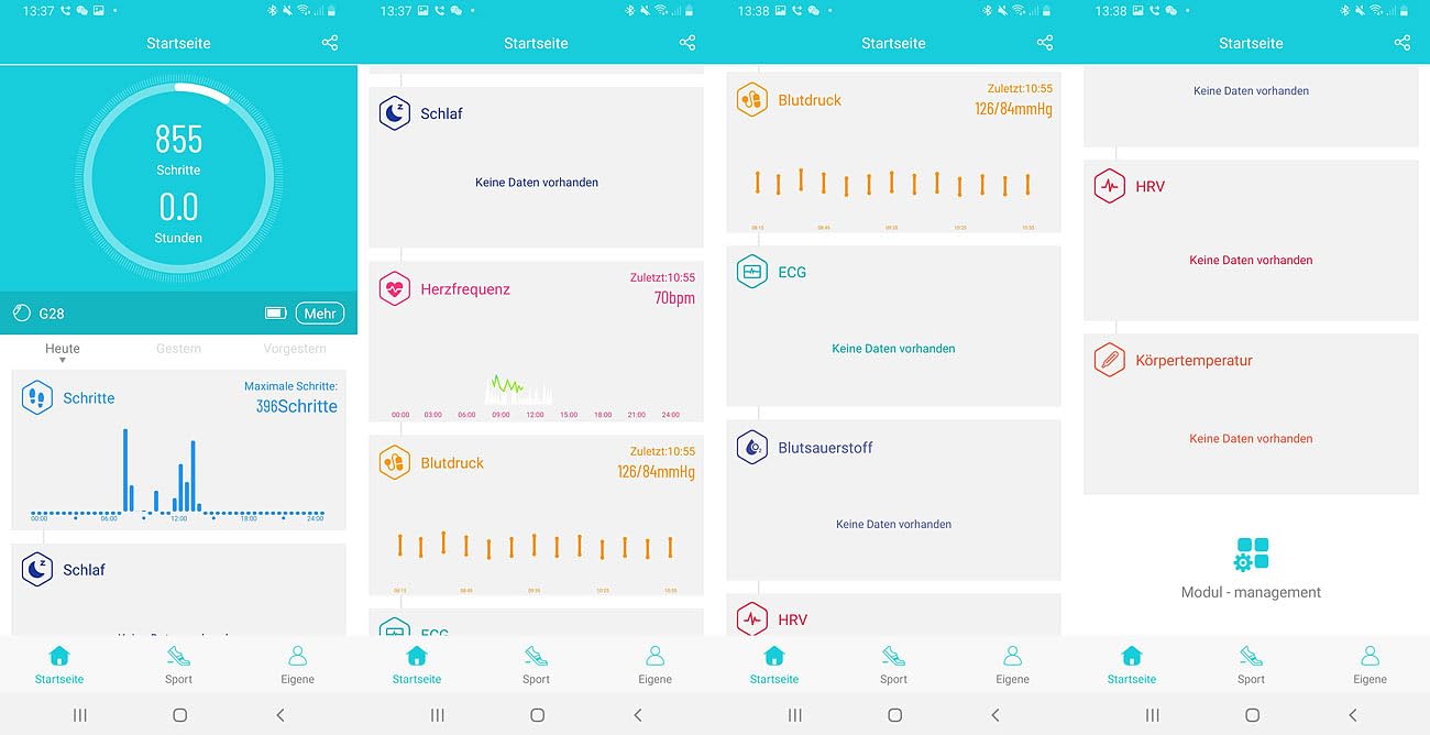 Newgen Medicals Fitnesstracker: Fitness-Smartwatch mit EKG-, Herzfrequenz- und Blutdruck-Anzeige (Uhr mit EKG, Smartwatch mit EKG-Messung, kompatibel mit Apple Watch)