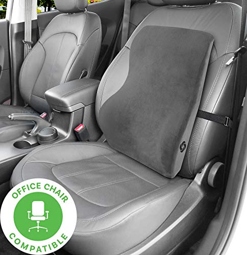 Image of SAMSONITE SA5244 Ergonomic Lumbar Support Pillow Helps Relieve Lower Back Pain 100% Pure Memory Foam Improves Posture Fits Most Seats Breathable Mesh Washable Cover Adjustable Strap