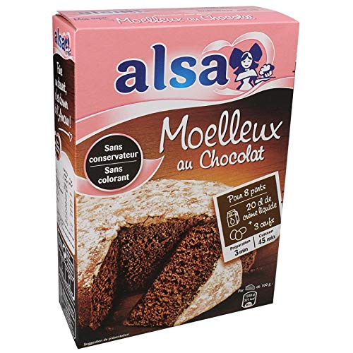 Alsa – Preparación para tartas de chocolate suave, 435 g, paquete de 3