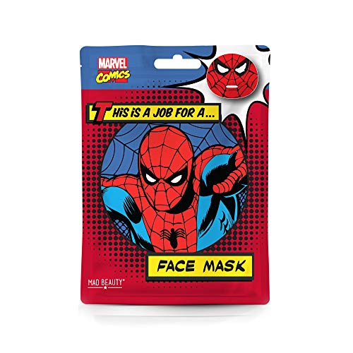Mad Beauty Marvel Gesichtsmaske Tuchmaske Avengers Spiderman - feuchtigkeitsspendende & pflegende Tuchmaske für gepflegte Haut und einen schönen Teint Cover