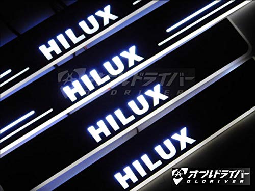 ハイラックス GUN125 LED スカッフプレート 白 ホワイト ハイラックス