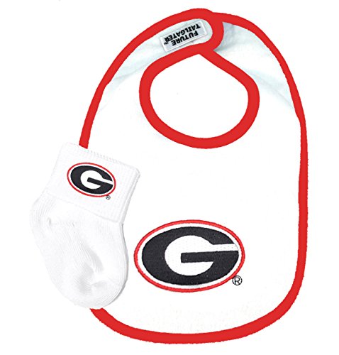 Image of Future Tailgater Georgia Bulldogs Cotton Baby Bib and Socks Set