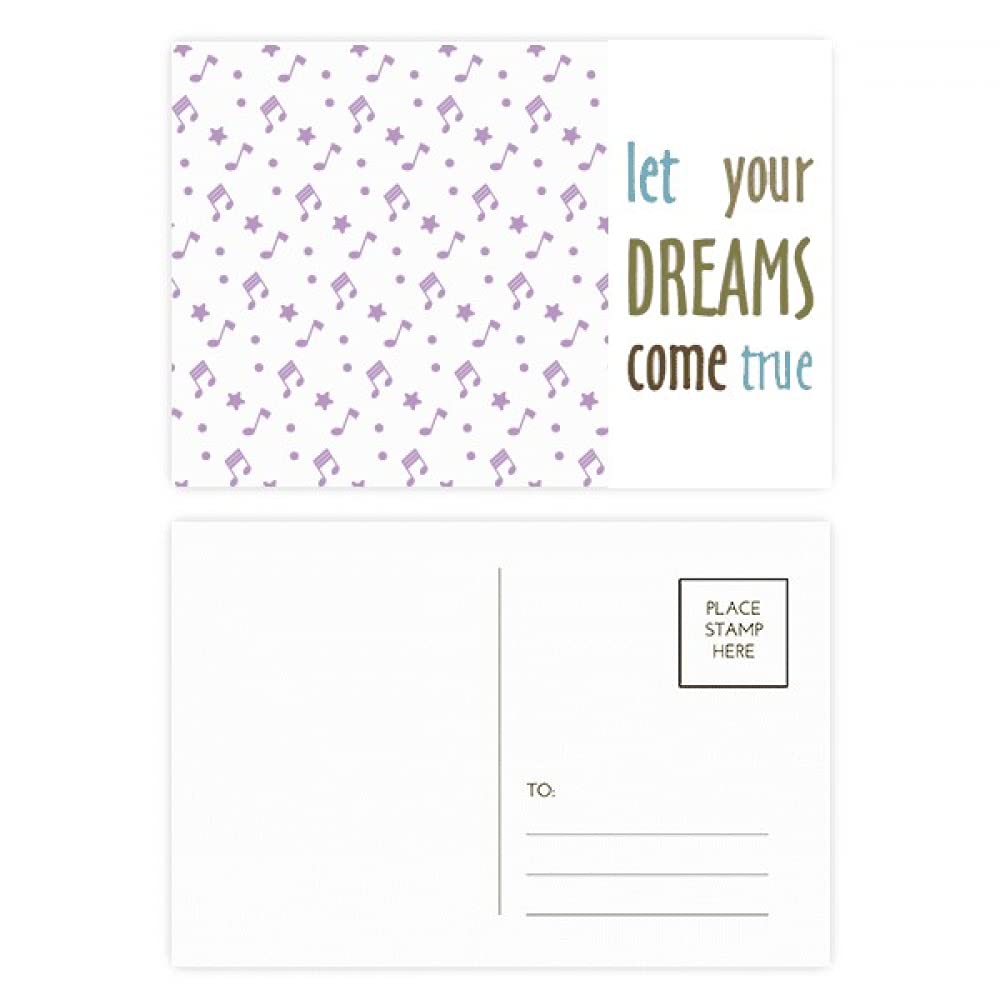 Tarjetas de agradecimiento moradas "Dream Come True" para eventos 4