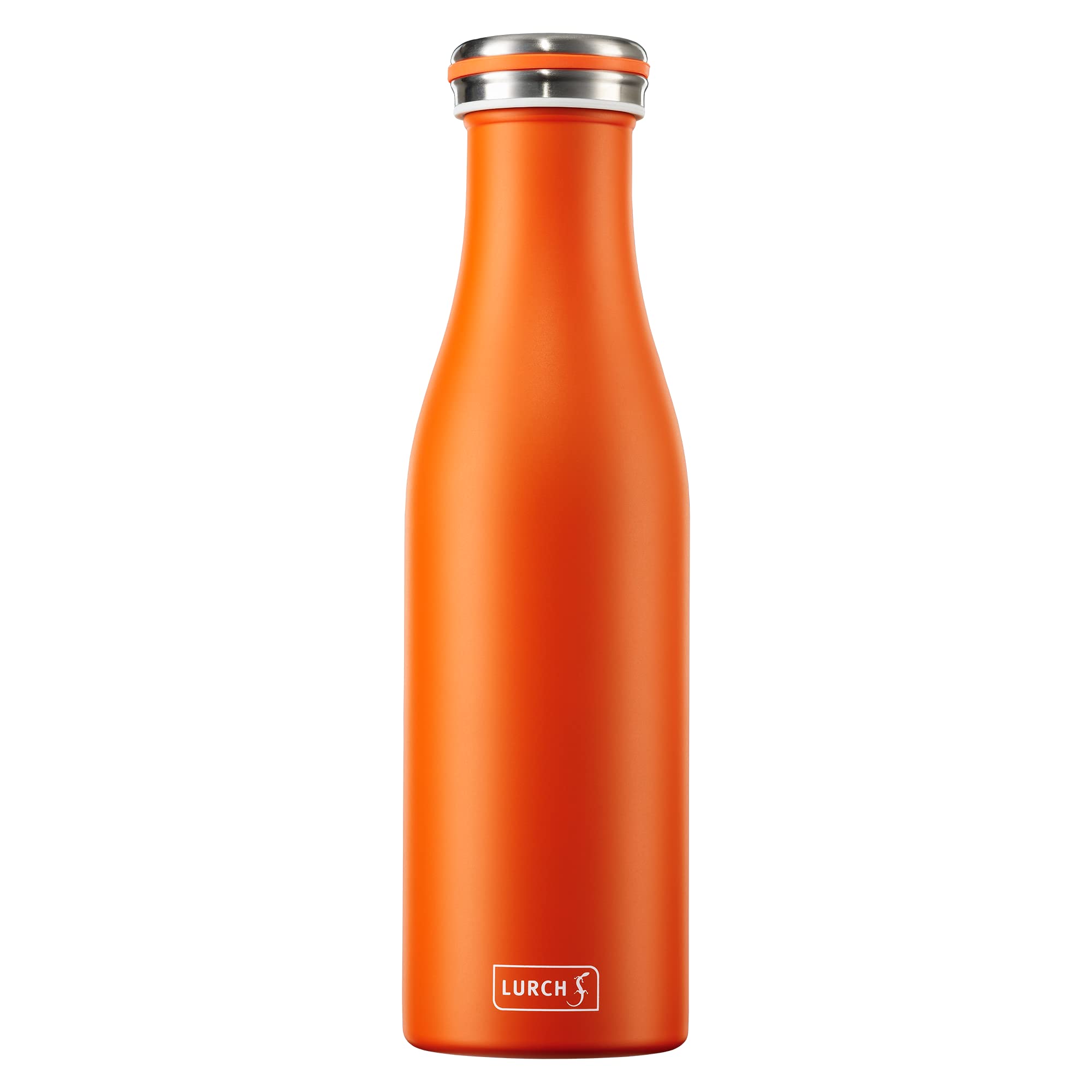 Lurch 240935 Insulated Flask for Hot and Cold Drinks Made of Double-Walled Stainless Steel 0.5 L Orange