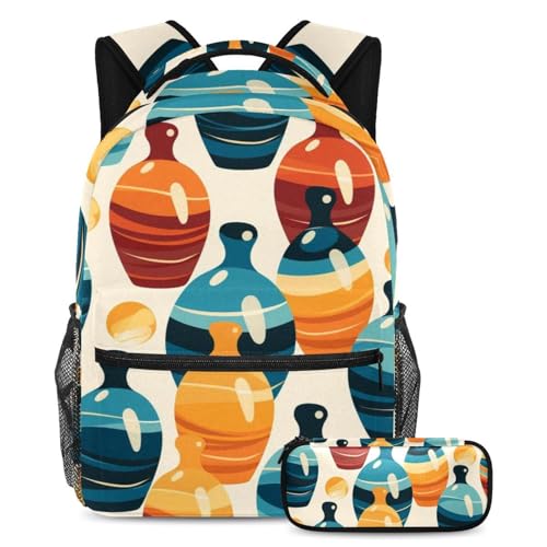 Sac à dos Competition & Fun Bowling 95 avec trousse scolaire grand modèle fille garçon