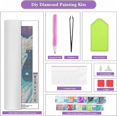 Diamant Painting Strass Forêts de lucioles avec Full Drill Square