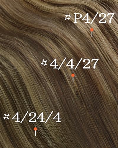 Image of Sunny Hair Clip in Hair Extensions Real Human Hair Brown 26 Inch 165g | Real Hair Clip in Extensions Human Hair Balayage, Extra Long Hair and Fuller Ends with Soft Shiny Hair for Prom Hairstyles
