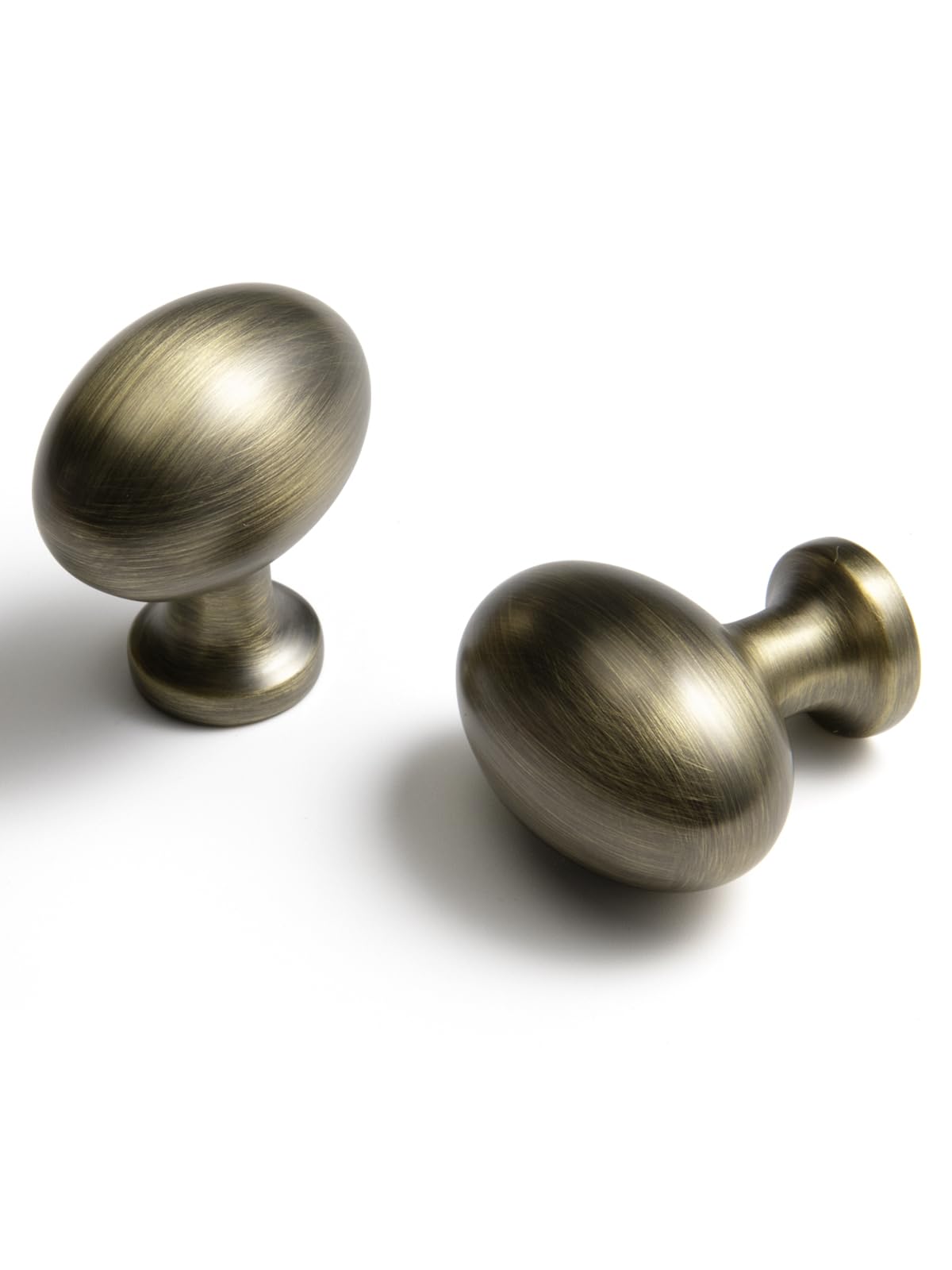 BEILEIOU Oval Germany Bronze Cabinet Knobs, Zinc Alloy for Drawer Knobs for Dresser Cupboard Wardrobe (5, Germany Bronze, Egg knob)