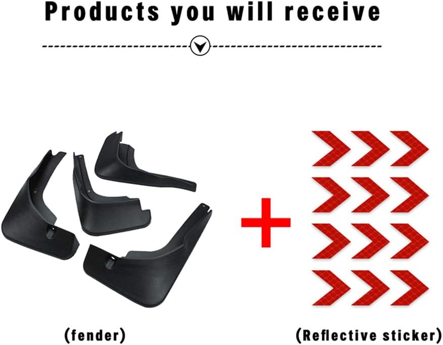 SureKit Car Custom Mud Flaps Splash Guards for Mokka X for Vauxhall/for Encore 2013-2018 Fender Flares Mudflaps Mudguards Front and Rear Wheel 4Pcs (red)