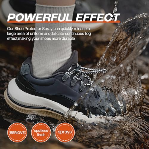 Beriove Berlove Protect Shoe Protector Spray - Rain & Stain Water Repellent - Waterproofing Spray For Leather Suede Hats 6.76 Oz thumb #4