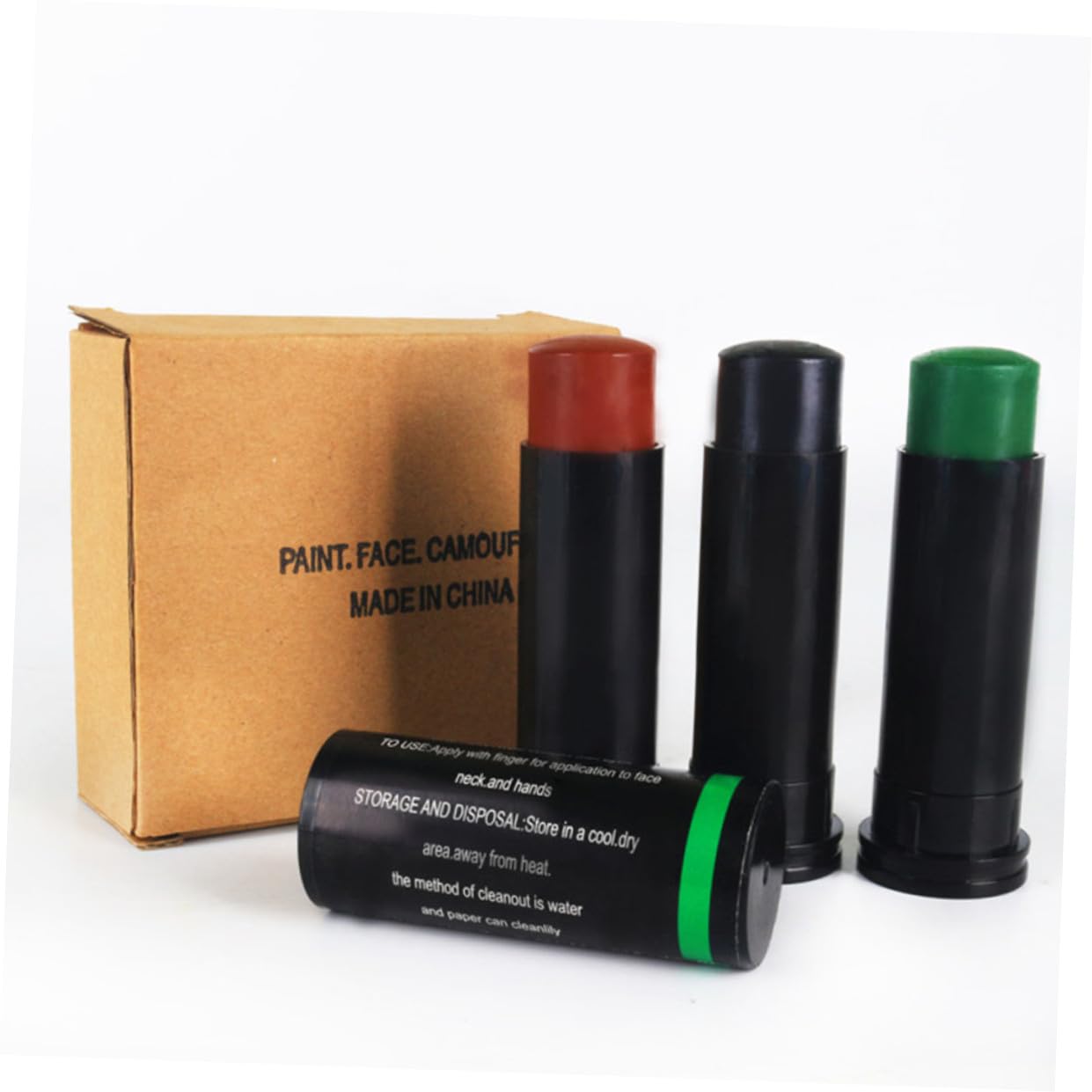 VILLCASE 2 Set di Kit di Pittura per Il Viso Mimetico Bastoncini di Crema Mimetica per attività Allaperto Cosplay Arte 3 Pezzi*2
