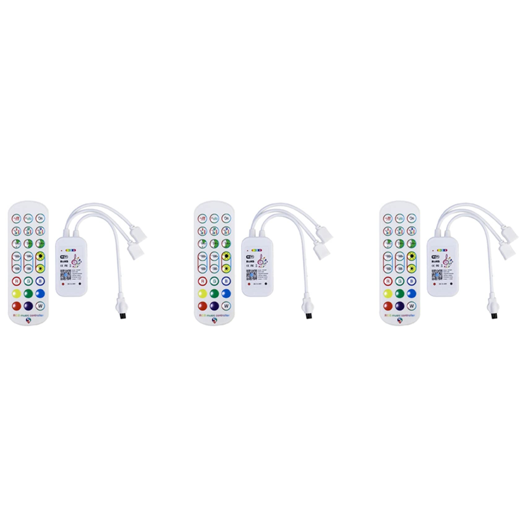 Jnchdghwa 3X Tuya WiFi RGB Controller for LED Strip Light 3528 2835 5050 RGB Controler with 24Keys Remote Control
