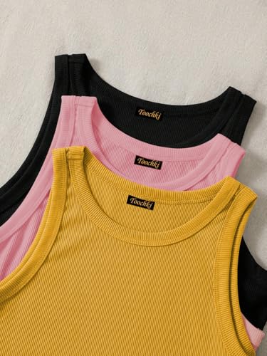 Image of Tops for Women Crop Top for Women's Tank Activewear Tee Sports Western Casual Cotton Camisole Pack of 3 Combo