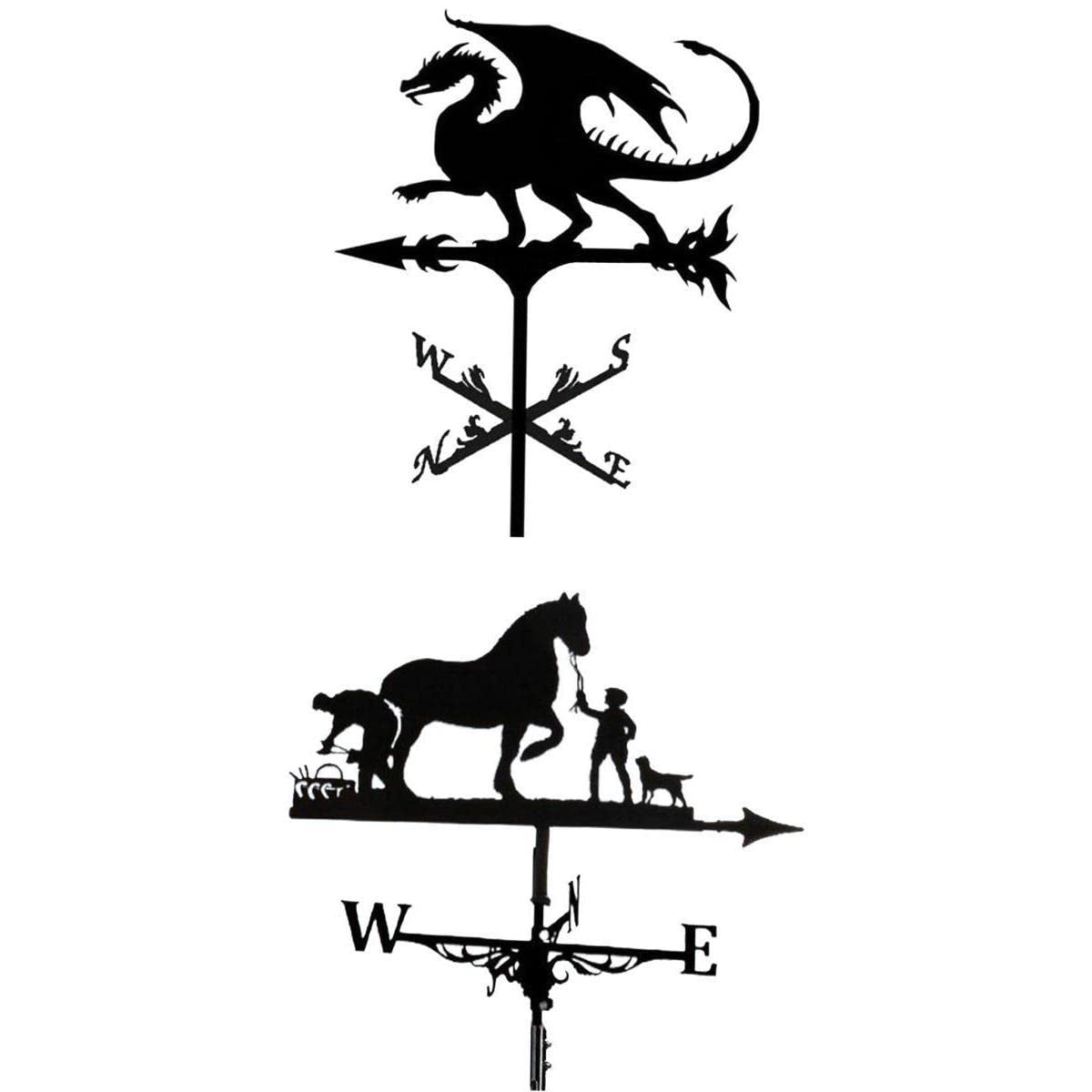 ATORSE 2X Weather Vane Farm Bracket Weathervane Farmhouse SceneHome & Garden|Yard, Garden & Outdoor Living|Garden Dacor|Weathervanes-image-49