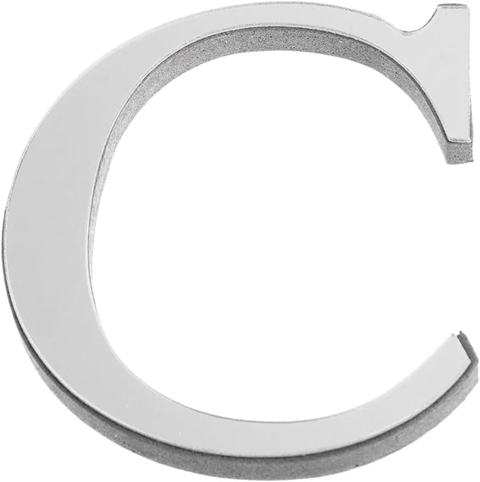 3D Acrylic Alphabet Mirror Wall Stickers, Self-Adhesive Sign Letters Art Sticker for DIY, Wall, Home, Bedroom, Decoration, Silver, 11.81in/30cm Letter T