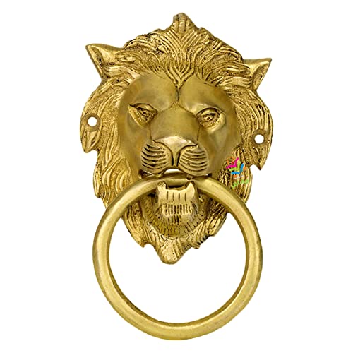 Aldaba de latón para puerta de león y accesorios de portón rústico 2