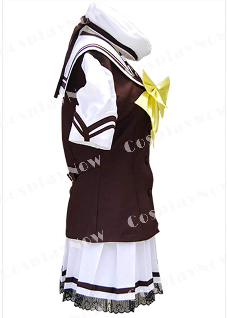 Shuffle Cosplay Costume School Girl Uniform Brown