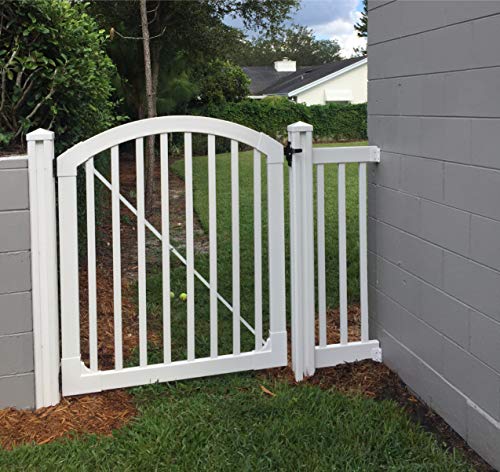 WamBam Traditional 4 by 4-Feet Premium Vinyl Yard and Pool Gate with Powder Coated Stainless Steel Hardware - Thumbnail 7