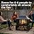 Sunnydaze Backyard Blaze 35-Inch H Heavy-Duty Steel Outdoor Fireplace with Built-in Log Storage - Includes Protective Cover - Brushed Bronze