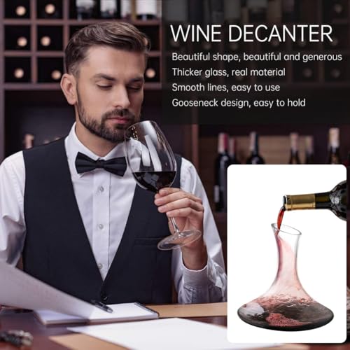 Carafe à vin en verre transparent Cabilock 1pc pour aération rapide - 7