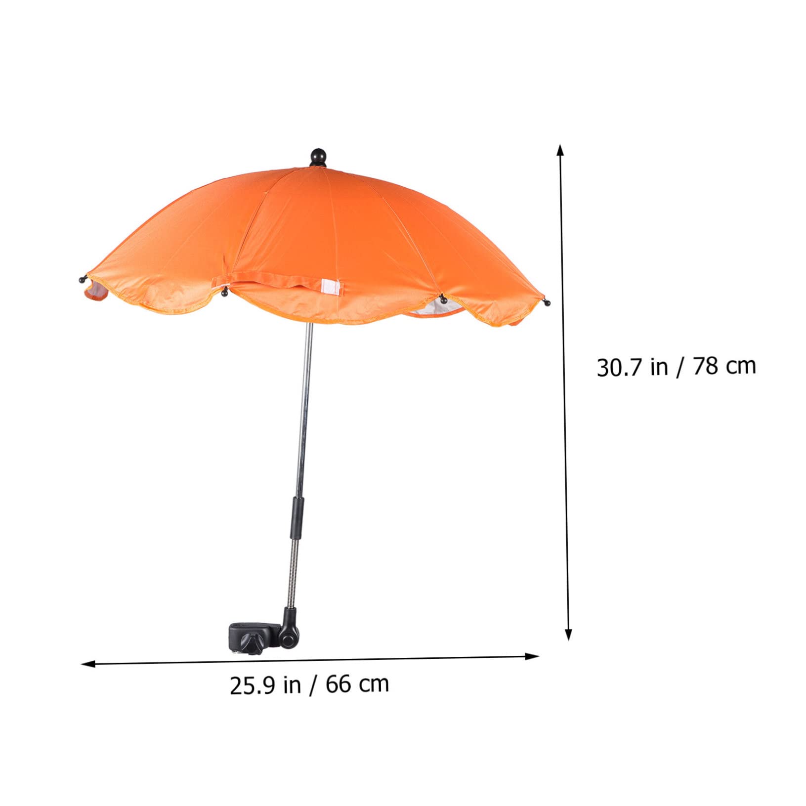 Beatifufu 2pcs Adjustable Chair Umbrella Clamp Stroller Clip-on Shade Baby Stroller Umbrella Uv Protection for Outdoor Activities
