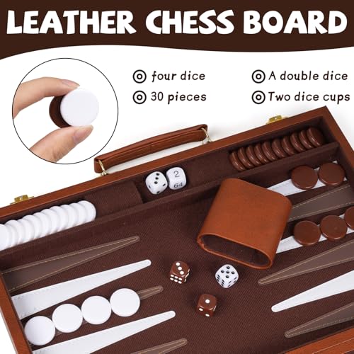 3 en 1 Ajedrez Damas Backgammon Set Plegable 15" miniatura 4