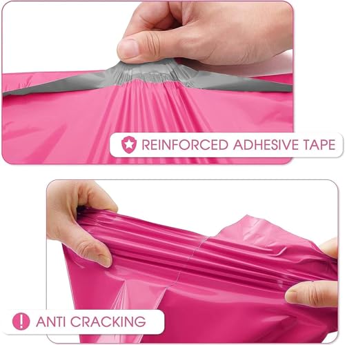 Image of Metronic Poly Mailers 12x15.5 100 Pack Pink Medium Clothing Shipping Bags | Strong Self-Seal Mailers Poly Bags Shipping Envelopes, Thick Mailing Bags Package Bags for Small Business Shipping Supplies
