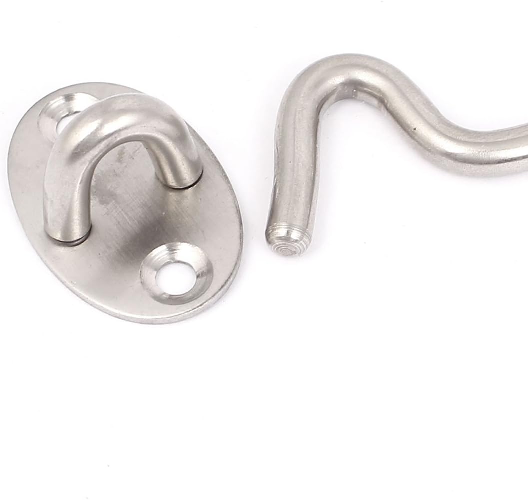 12" Stainless Steel Cabin Hook Eye Catch Shed Gate Door Latch Lock Holder 10pcs (3a561cb3e29058bbd1714fba3c48bd03)
