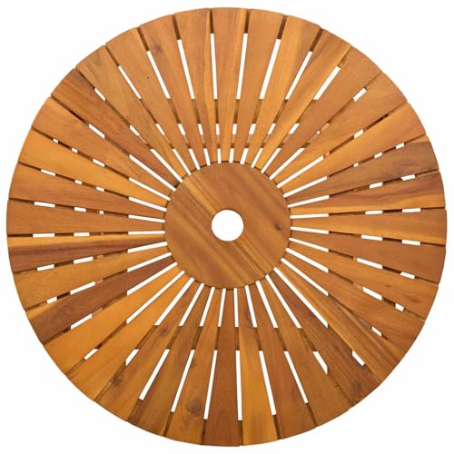 Mesa de exterior de madera maciza de acacia con acabado resistente barnizado 7