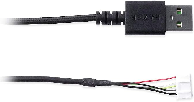 Replacement USB Mouse Cable Mice Line Braided Wire & feet for Razer Mamba Tournament Edition TE RZ01-01370100