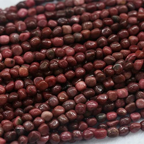 Perles rhodonite rose naturelle LKBEADS pépites régulières pour réparer et enfiler vos colliers
