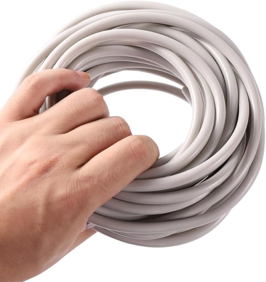 10M/20M 1/4" PVC Water Hose - 4/7mm Micro Drip Irrigation Tubing, Kink-Resistant Garden Water Pipe for Greenhouse/Flower Bed(20m)