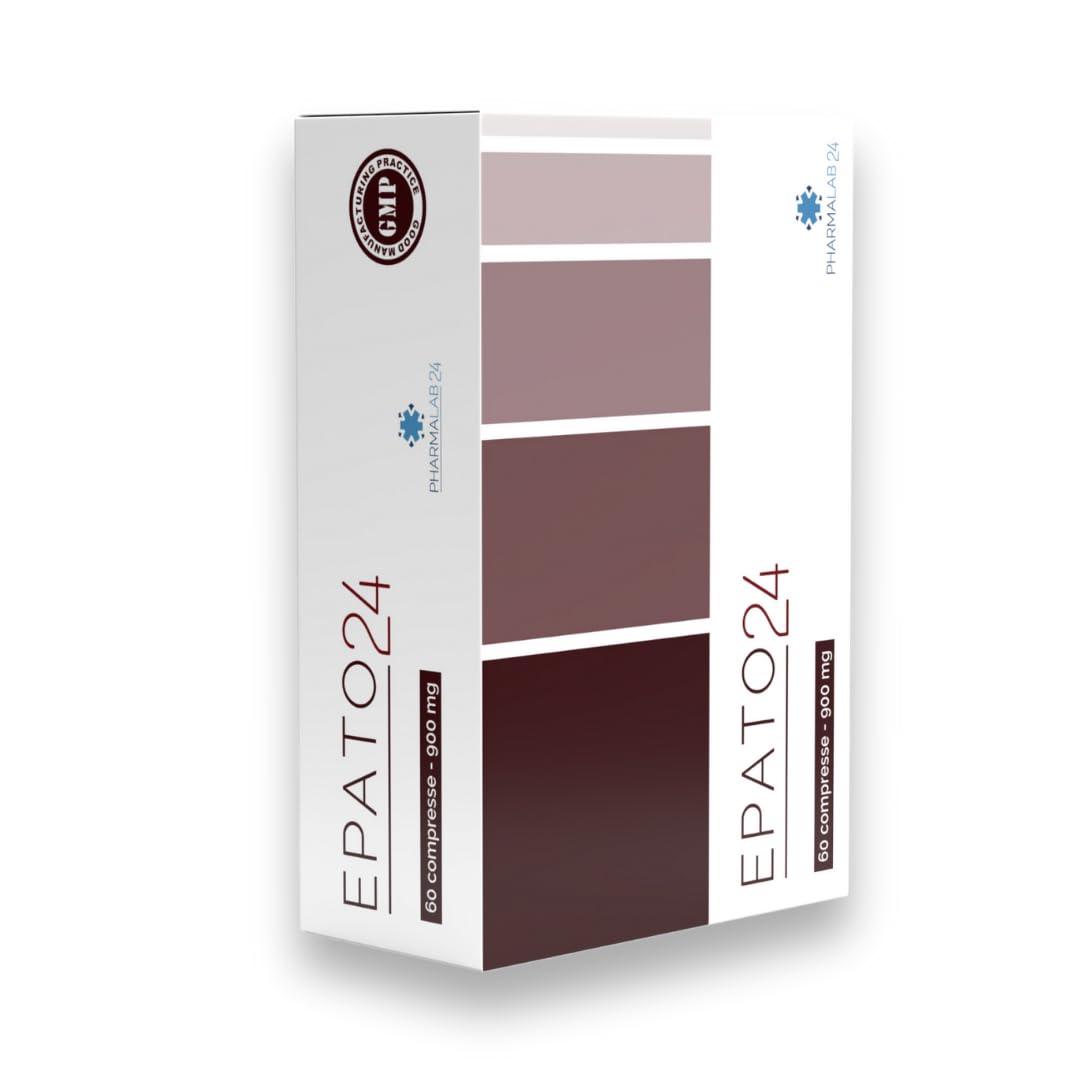 Epato24 | Integratore Fegato Grasso Disintossicante Forte, Integratore Alimentare per Steatosi Fegato - 60 Compresse da 900 mg