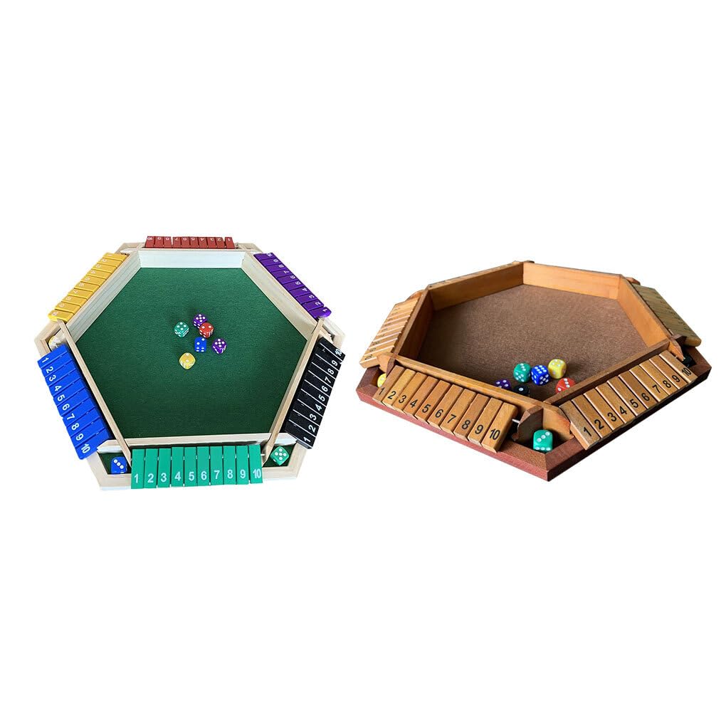 Set di Giochi da Tavolo in Legno pieni di Divertimento per la Famiglia e Gli Amici Giochi intrattenimento per Adulti da Tavolo per 6 Persone Matematica Dadi, digitare+1